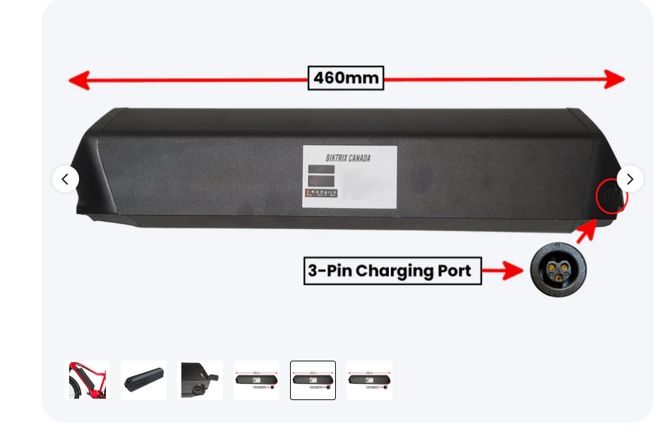 Battery 48V 20Ah Dorado Long 3 pin (Standard)